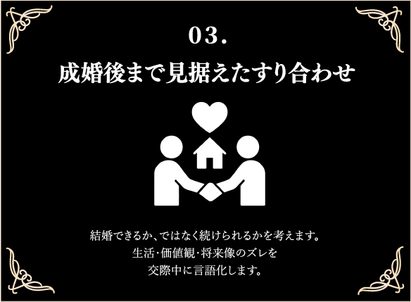 成婚後まで見据えたすり合わせの理由カード